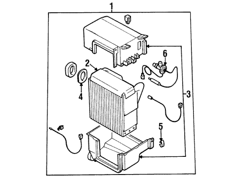 1997 Mitsubishi Eclipse A/C Evaporator Components