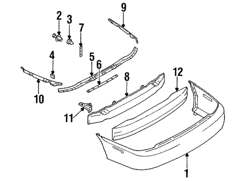 1998 Mitsubishi Galant Bumper & Components - Rear