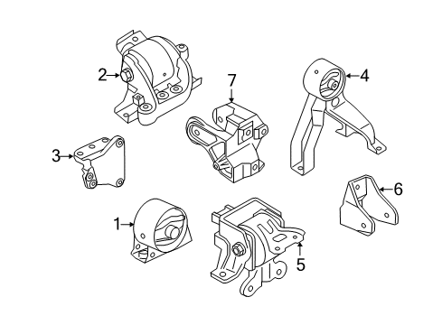 2012 Mitsubishi Lancer Engine & Trans Mounting