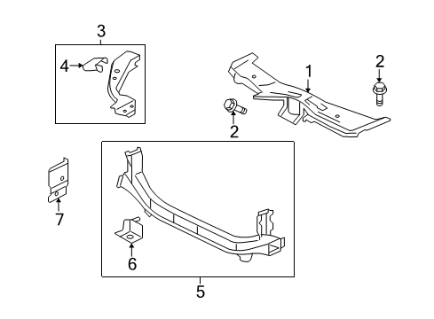 2008 Mitsubishi Lancer Radiator Support