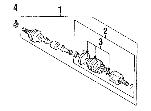 1998 Mitsubishi Galant Drive Axles - Front