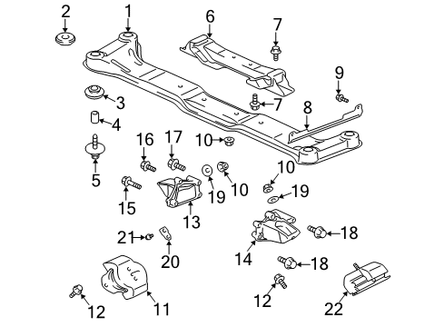 2005 Mitsubishi Montero Engine & Trans Mounting