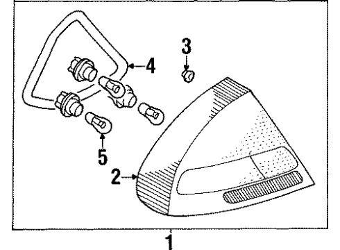 2002 Mitsubishi Mirage Combination Lamps