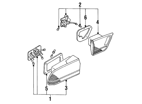 1996 Mitsubishi Diamante Signal & Stop Lamps