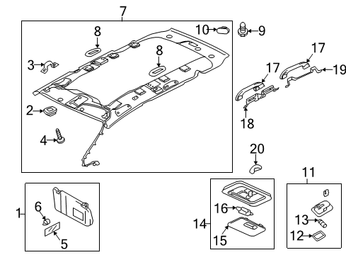 2011 Mitsubishi Endeavor Interior Trim - Roof