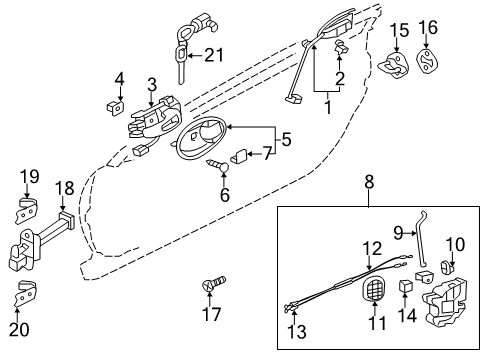 2007 Mitsubishi Eclipse Cable Diagram for 5715A195
