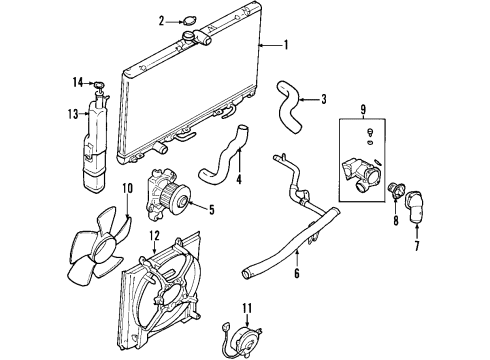 2004 Mitsubishi Lancer Cooling Fan