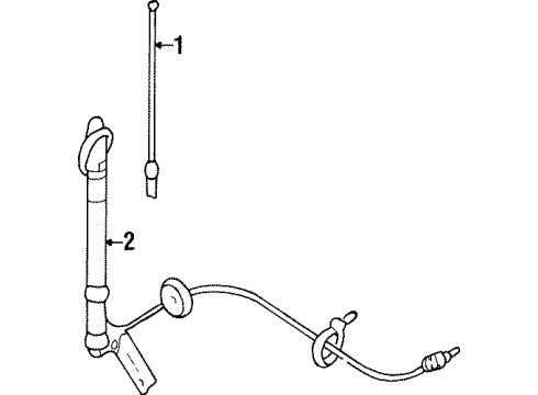 1995 Mitsubishi Montero Antenna & Radio