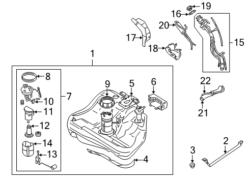 2001 Mitsubishi Eclipse Fuel Filter Diagram for MR431089