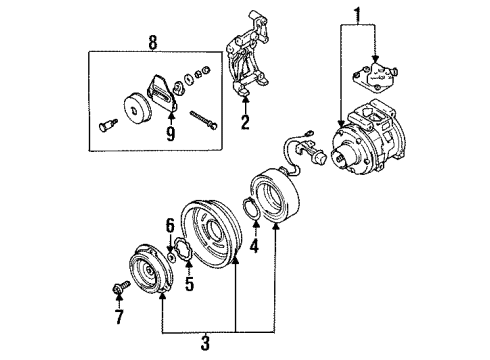 1997 Mitsubishi Eclipse A/C Compressor