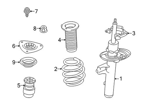 2024 Mitsubishi Outlander Struts & Components