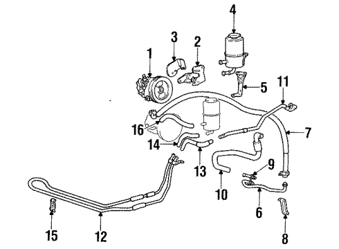 1990 Mitsubishi Eclipse P/S Pump & Hoses Diagram 2