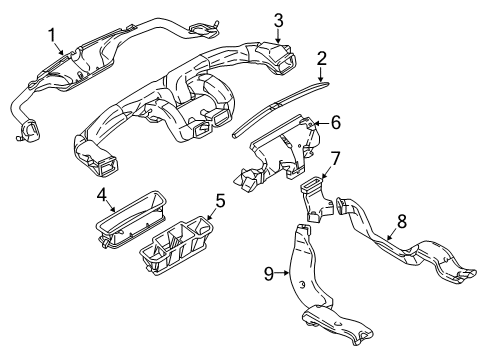 2022 Mitsubishi Eclipse Cross Ducts