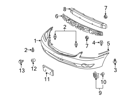 2008 Mitsubishi Galant Bumper & Components - Front