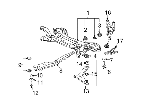 2012 Mitsubishi Eclipse Front Suspension Components Diagram 2