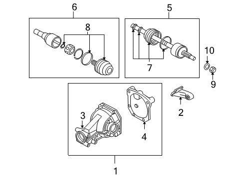 2010 Mitsubishi Endeavor Carrier Assembly, Rear Diagram for MR567343X