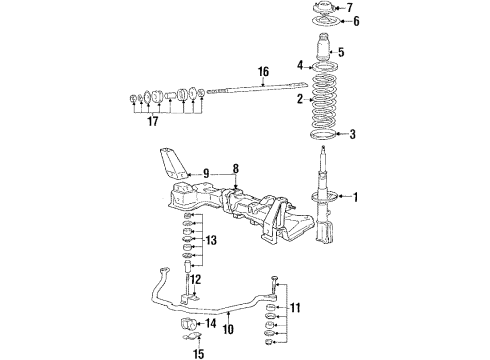 1987 Mitsubishi Cordia Struts & Suspension Components - Front