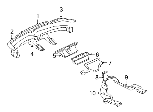 2008 Mitsubishi Outlander Ducts