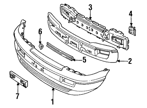 1995 Mitsubishi Expo Front Bumper