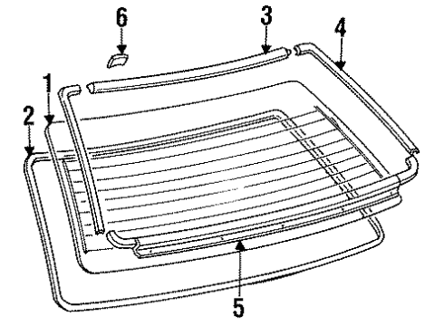 1991 Mitsubishi Galant Back Glass