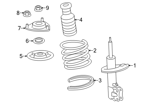 2017 Mitsubishi Lancer Struts & Components