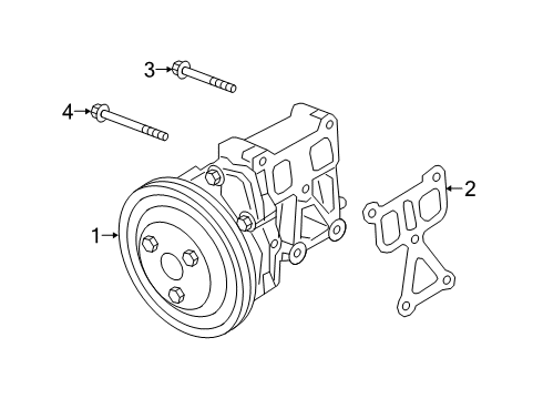 2019 Mitsubishi Outlander PHEV Water Pump Diagram