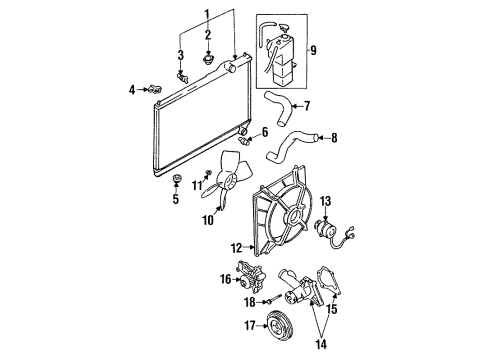 1996 Mitsubishi Mirage Cooling Fan