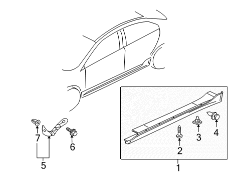 2012 Mitsubishi Lancer Exterior Trim - Pillars