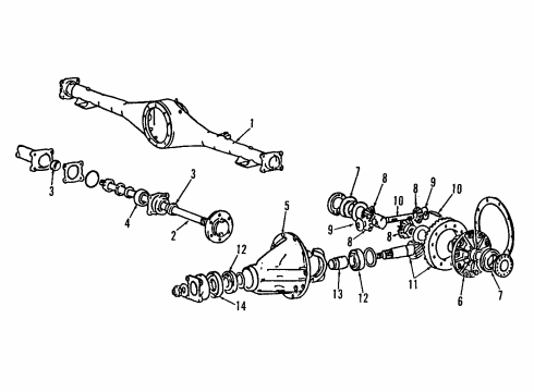 2000 Mitsubishi Montero Differential - Rear