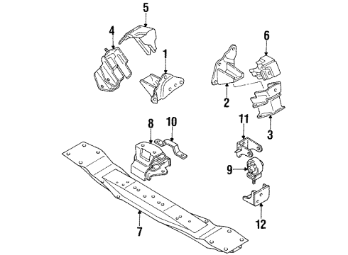 1993 Mitsubishi Montero Engine Mounting