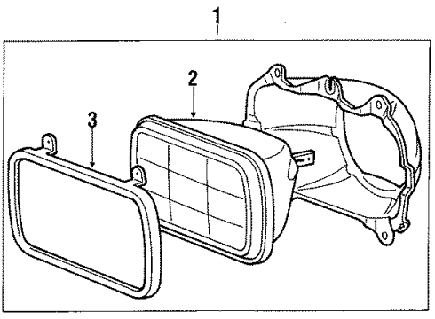 1988 Mitsubishi Mighty Max Headlamp Components