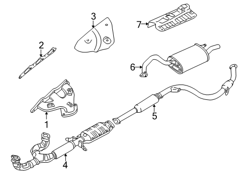 2002 Mitsubishi Galant Exhaust System Diagram 4