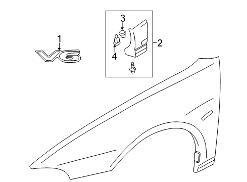 2003 Mitsubishi Galant Exterior Trim - Fender