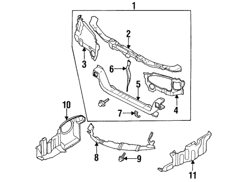 1998 Mitsubishi Galant Radiator Support