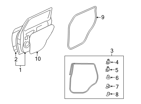 2012 Mitsubishi Outlander Door & Components