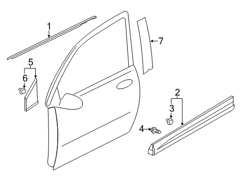 2022 Mitsubishi Eclipse Cross Exterior Trim - Front Door