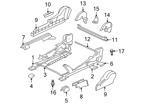 2003 Mitsubishi Montero Tracks & Components Diagram 2
