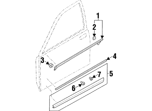 2000 Mitsubishi Diamante Exterior Trim - Front Door