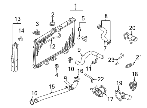 2011 Mitsubishi Galant Radiator & Components