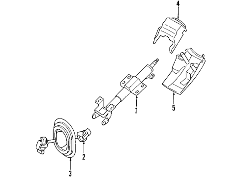 1992 Mitsubishi Eclipse Steering Column