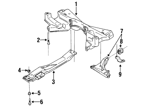 1996 Mitsubishi Mirage Front Suspension Components
