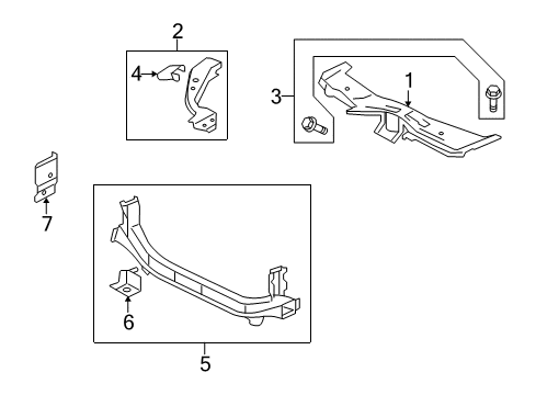 2012 Mitsubishi Lancer Radiator Support