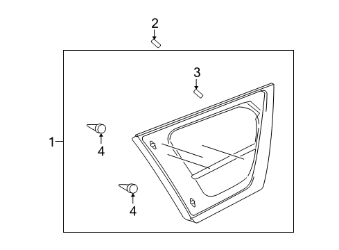 2008 Mitsubishi Outlander Glass & Hardware - Quarter Panel
