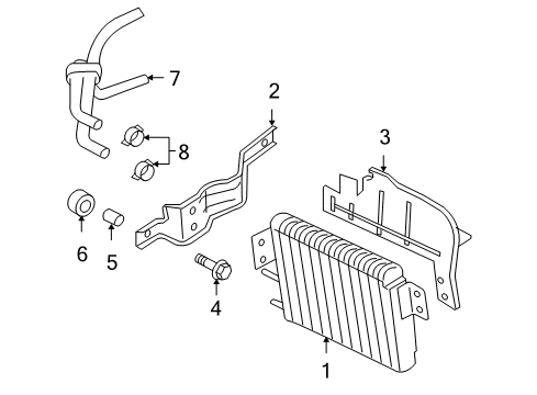 2008 Mitsubishi Outlander Trans Oil Cooler