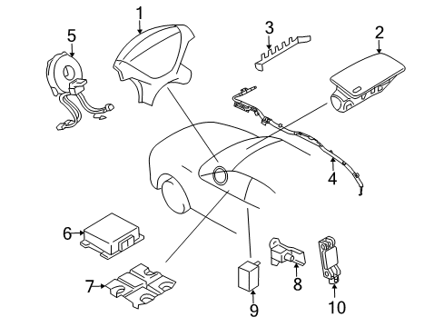 2011 Mitsubishi Endeavor Air Bag Components