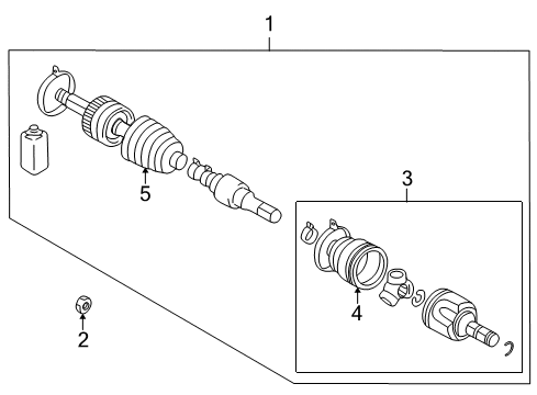 2005 Mitsubishi Endeavor Drive Axles - Front