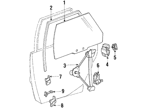 1991 Mitsubishi Galant Door