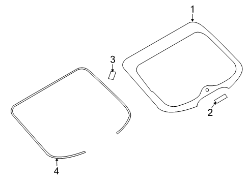 2012 Mitsubishi Lancer Glass - Lift Gate