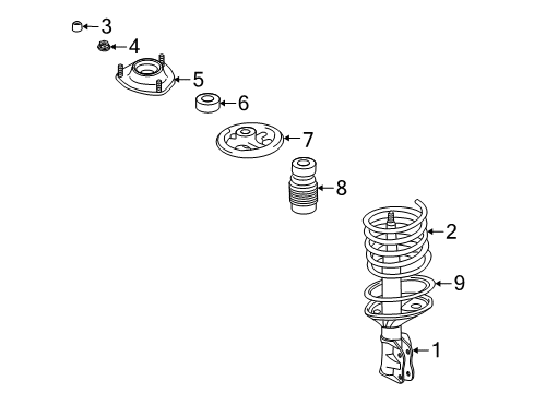 2012 Mitsubishi Outlander Struts & Components