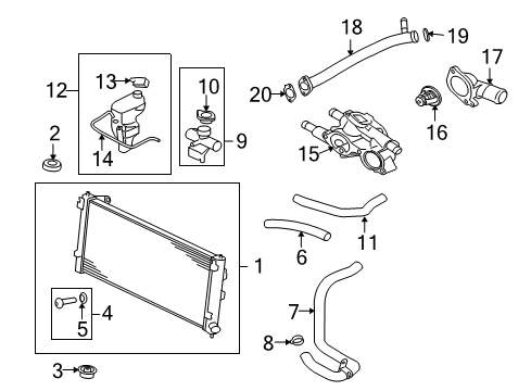2008 Mitsubishi Outlander Radiator & Components